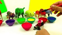 Learn COLORS And Names Of ZOO Animals/Painting Toy Animals /Bath Time /Names And Sounds Learning HD