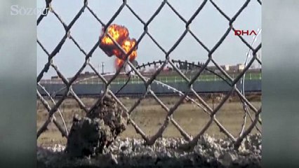 Sınırda mevzi kazan teröristler tank atışıyla vuruldu