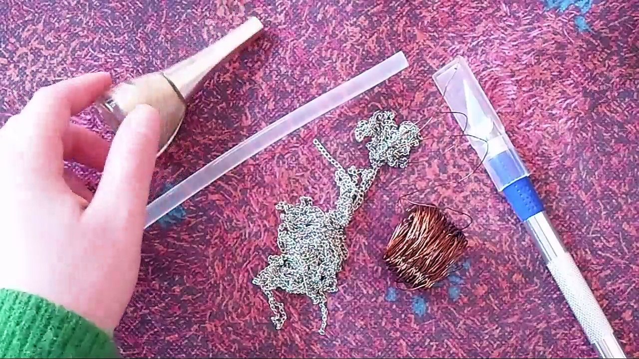 [DIY] Hot Glue Stick CRYSTAL Pendant step by step video Dailymotion