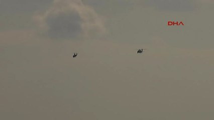Hatay-Hassa Sınırı'nda Helikopter Hareketliliği