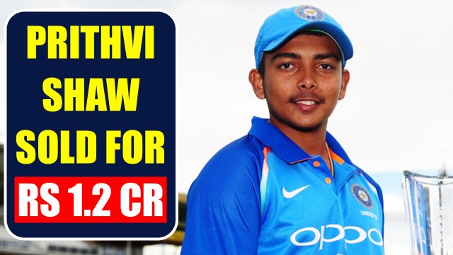 IPL 2018 Auction: Prithvi Shaw sold for 1.2 crore, Rahul Tripathi sold for Rs 3.4 crore | Oneindia