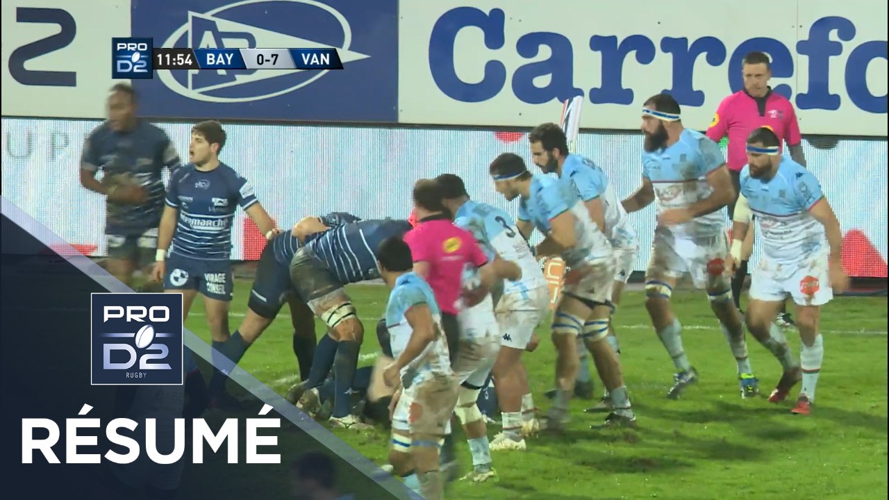 PRO D2 - Résumé Bayonne-Vannes: 34-14 - J21 - Saison 2017/2018