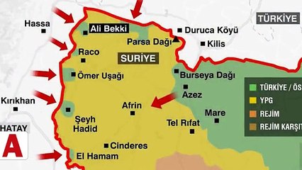 Afrin�deki sıcak çatışma anı kamerada