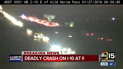 I-10 eastbound closed at Riggs Road due to deadly pedestrian crash