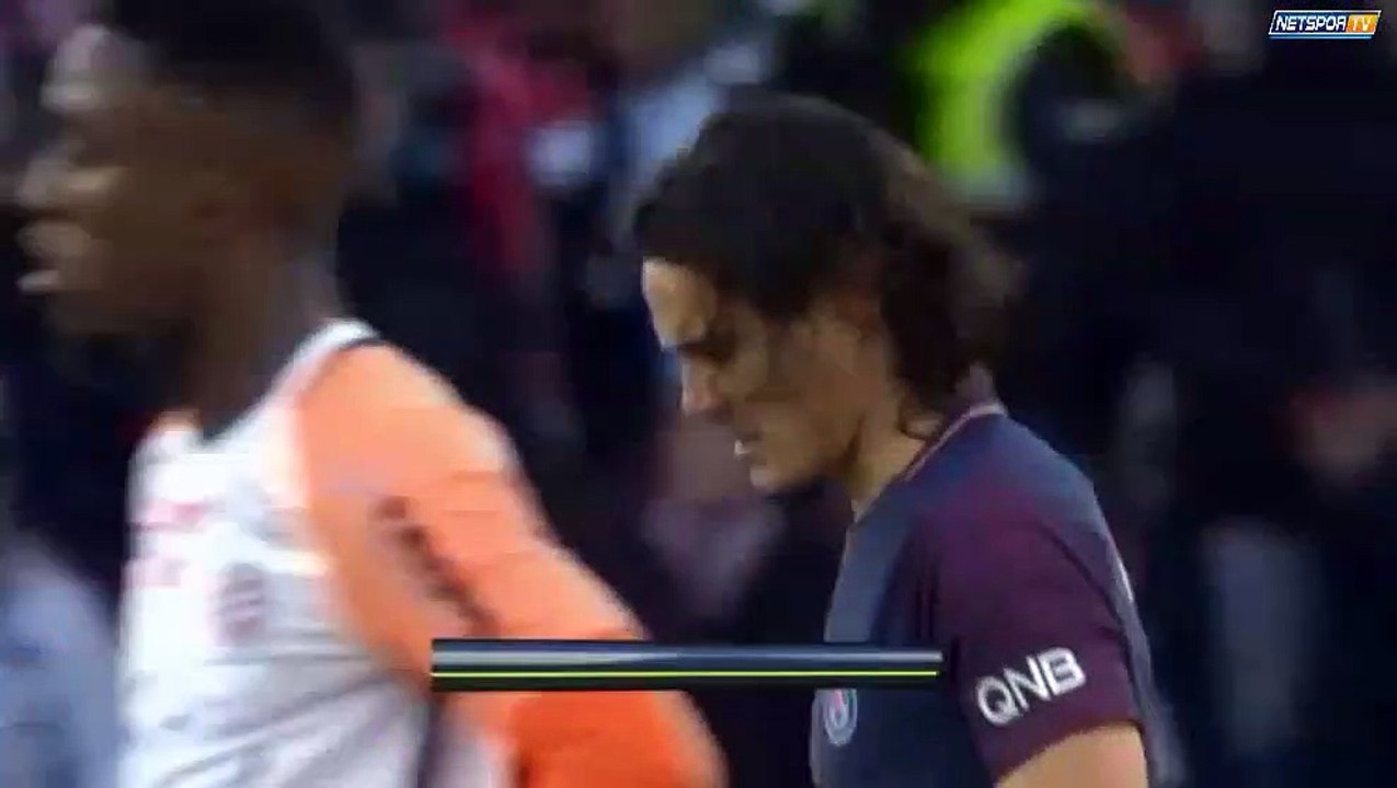 Edinson Cavani Goal - PSG 1-0 Montpellier 27-01-2018