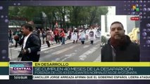 Familiares marchan en CDMX a 40 meses de la desaparición de los 43
