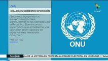 ONU respalda diálogo de Venezuela en República Dominicana