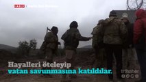 Cephe hattındaki ÖSO askerleri elleri tetikte bekliyor