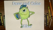 How To Draw Mike Wasowski from Monsters Inc University. - Drawing Tutorial - Step by Step