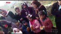 ÖSO Afrin'de yöre halkına gıda, giyecek ve ilaç yardımı yapıyor