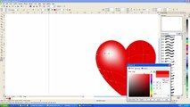 Corel Draw Tutorial - How to draw shiny 3d heart in minutes.