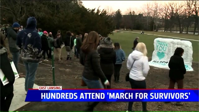 Hundreds Attend `March for Survivors` at Michigan State University