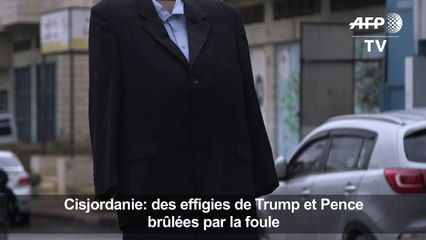 Cisjordanie: des effigies de Trump et Pence brûlées par la foule