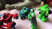 New Transformers Rescue Bots Toys - Arctic Rescue Boulder SAVES Optimus Prime from SNOW MONSTER YETI