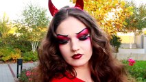 RED HOT DEVIL Makeup & Costume Halloween Tutorial