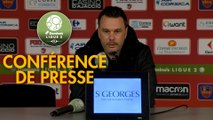Conférence de presse Gazélec FC Ajaccio - FBBP 01 (1-2) : Albert CARTIER (GFCA) - Hervé DELLA MAGGIORE (BBP) - 2017/2018