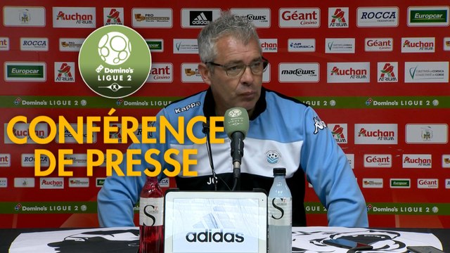 Conférence de presse AC Ajaccio - Tours FC (2-1) : Olivier PANTALONI (ACA) - Jorge COSTA (TOURS) - 2017/2018