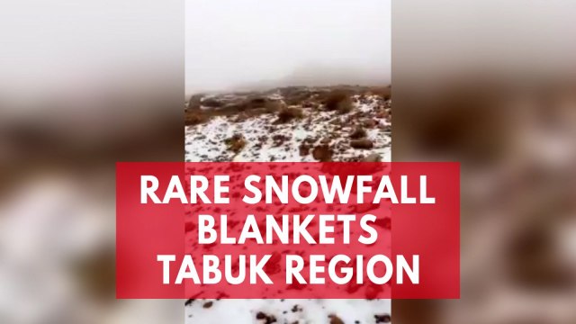Unusual snowfall blankets Saudi Arabia's Tabuk region
