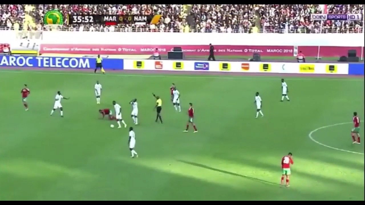 جميع أهداف فوز المغرب على ناميبيا وتأهل المنتخب المغربي لنصف نهائى كأس إفريقيا ل