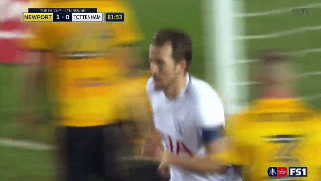 Harry Kane Goal HD - Newport 1 - 1 Tottenham - 27.01.2018 (Full Replay)