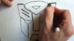 How to draw Transformer Autobots Logo Amateur drawing(Ehedov Elnur)Как нарисовать Трансформер