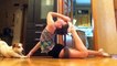 Flexible girl gymnast