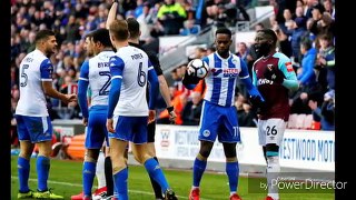 West Ham’s Arthur Masuaku sent off, for spitting while trailing to Wigan in FA Cup. Masuaku took exc