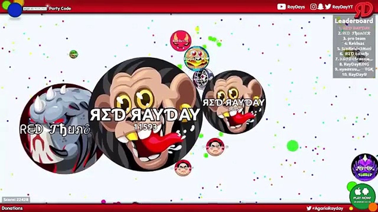 Rays Agar.io LiveStream: Trolling SKINS in Agario! ►► Highlights #1