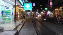 Chaweng Beach Road at night - Koh Samui, Thailand - walking up Chaweng Beach Road