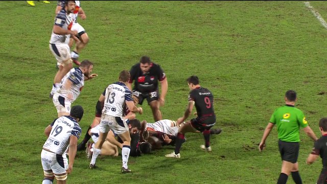 TOP 14 - Essai Lionel BEAUXIS (LOU) - Lyon - Agen - J16 - Saison 2017/2018