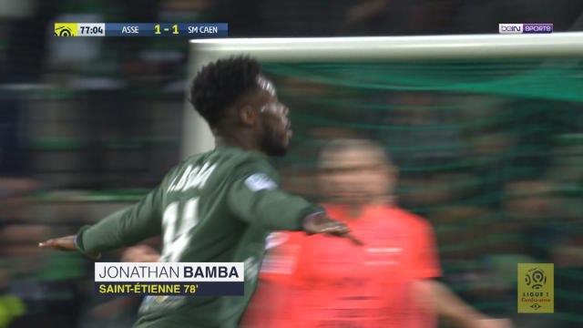 Ligue 1 : Saint-Etienne 2-1 Caen