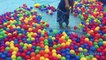 BALLOON POP SURPRISE TOYS CHALLENGE giant ball pit in Huge pool Kinder Egg Disney Cars Toy