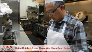 Stir fry Spicy Chicken Green Bean with Black Bean Sauce
