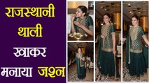 Deepika Padukone in TRADITIONAL Bottle Green dress; Celebrates Padmaavat Success | Boldsky