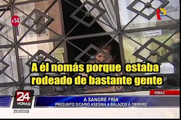 Rímac: cámaras captan asesinato de trabajador de construcción civil
