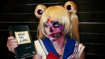 УЖАСНЫЙ МАКИЯЖ ЗОМБИ | DIY Zombie Sailor Moon Halloween make up tutorial