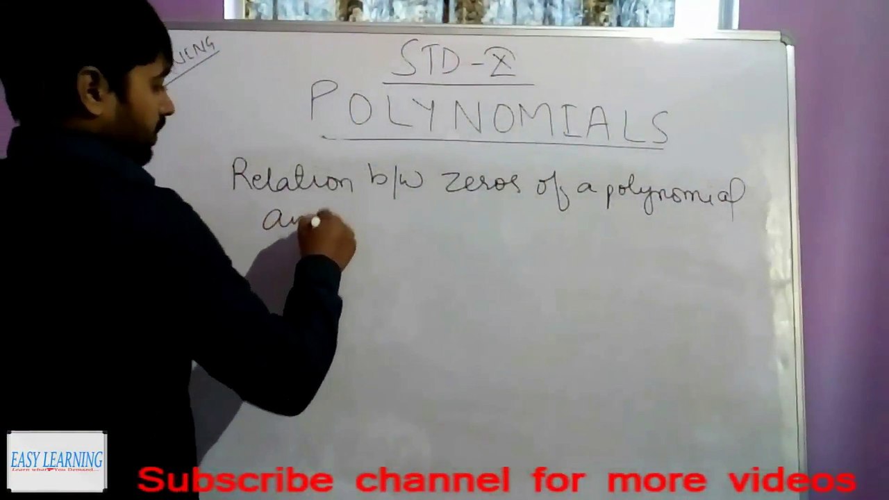 Polynomials: Zeros of polynomials ll cbse 10 maths in Hindi part- #2