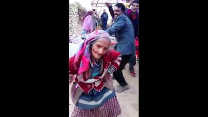 Very Funny dance by old age woman