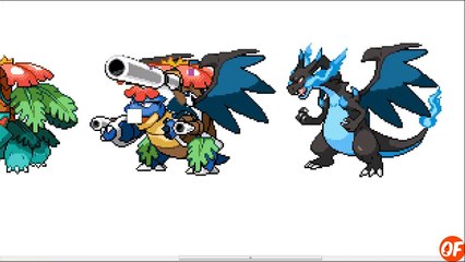 Pokemon Fusion Sprite: Request #54: Mega Charizard X Mega Venusaur Mega Blastoise