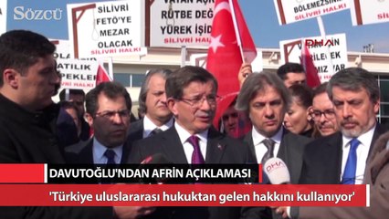 Davutoğlu’ndan ‘Afrin’ açıklaması