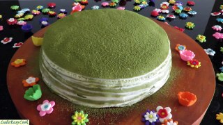 [ЯПОНСКИЙ БЛИННЫЙ ТОРТ] Торт из блинов Блинный Торт с кремом с зеленым японским чаем Матча