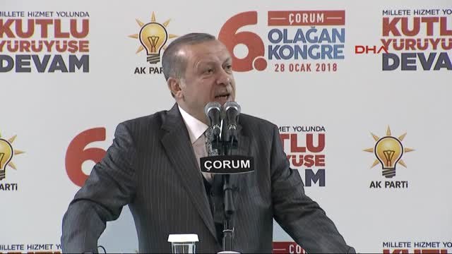 Çorum-Cumhurbaşkanı Erdoğan AK Parti İl Kongresi'nde Konuştu