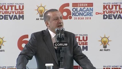 Çorum-Cumhurbaşkanı Erdoğan AK Parti İl Kongresi'nde Konuştu