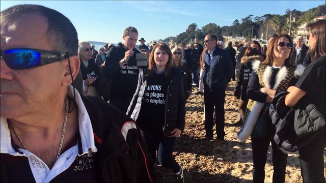 Grand rassemblement devant les plages du Soleil, menacées de disparaître à Vallauris - Golfe Juan
