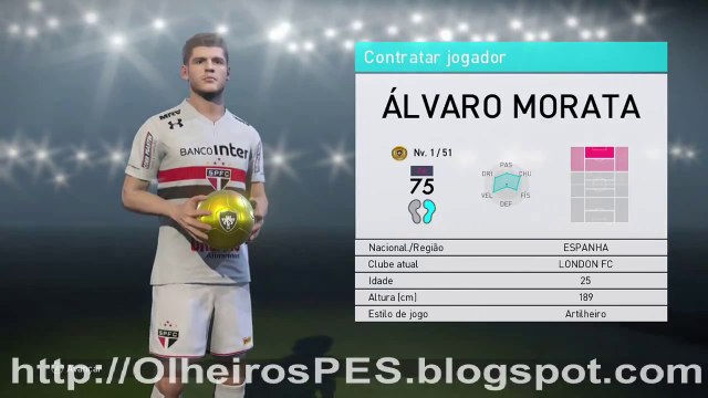 PES 2018 - Combinação de Olheiros para contratar Alvaro Morata do London FC