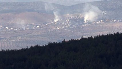 Burseya Dağı'nın Çevresindeki Terör Hedeflerine Aralıklarla Tank ve Top Atışları