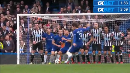 Marcos Alonso Goal HD - Chelsea 3-0 Newcastle United 28.01.2018