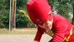 The Flash vs Batman GO KART BATTLE Race Car Edition superhero real life movie comic SuperHero Kids