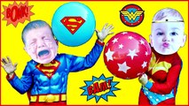 Crying Baby Superheroes in Real Life NERF RIVALS Superhero IRL Kid Videos BIG HEAD BABIES