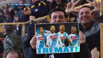 Napoli - Bologna 3-1 GOAL Mertens 28-01-2018 Serie A